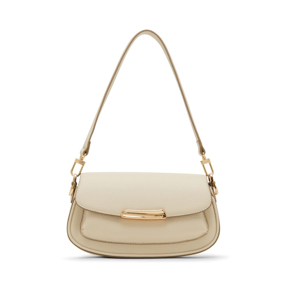 5367 East West Shoulder Bag with Convertible Strap, Parchment